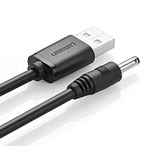 Кабель живлення USB 2.0 - DC 3.5x1.35мм UGREEN, 1 метр (чорний), фото 5