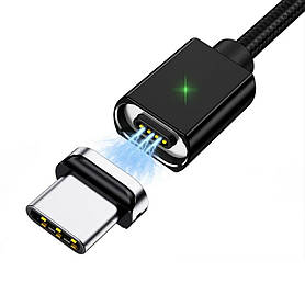 Магнітний кабель Olaf USB Type-C 3A 1 метр чорний