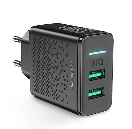 Зарядний пристрій Floveme 2 USB 5V 2.4 A 12W, фото 1