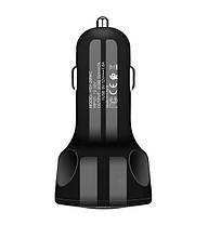 Зарядний пристрій в автомобіль QC 3.0 3 виходи usb Olaf YSY-395KC, фото 5