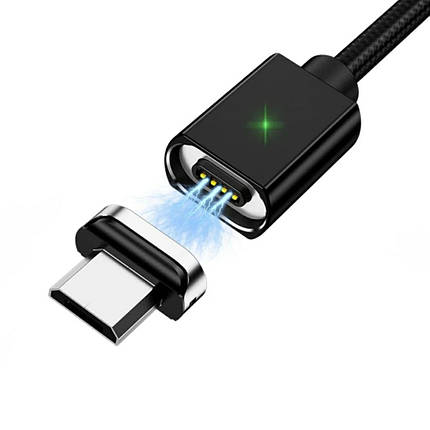 Магнітний кабель USB - USB Micro 3A 1 метр сильний магніт, фото 1