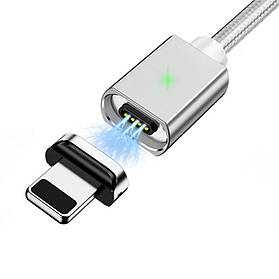 Магнітний кабель Olaf для Iphone IOS 3A 1 метр сірий