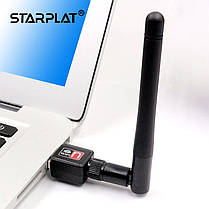 USB WiFi Адаптер Starplat На Чіпі Mediatek 7601 150 Мбіт/с 5dBi 2.4 GHz, фото 4