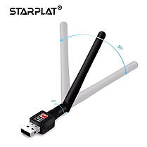 USB WiFi Адаптер Starplat На Чіпі Mediatek 7601 150 Мбіт/с 5dBi 2.4 GHz, фото 6