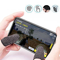 Напальчники ігрові для смартфона чорні, фото 3