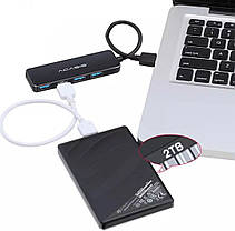 USB-хаб ACASIS 4-Port USB 3.0 Mini Hub довжина кабеля 120 см, фото 4