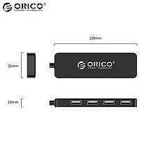 Usb хаб Orico FL01 на 4 порти OTG чорний довжина кабелю 30 см, фото 4
