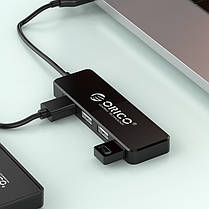 Usb хаб Orico FL01 на 4 порти OTG чорний довжина кабелю 30 см, фото 5