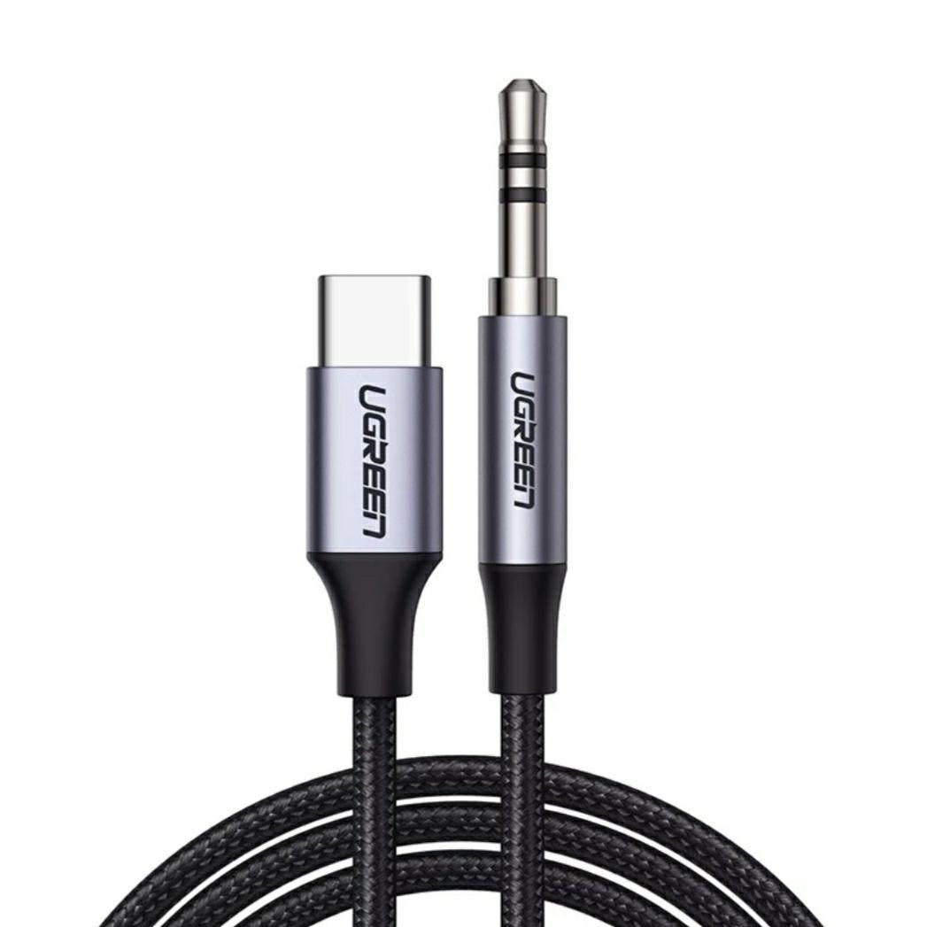 Перехідник Type-C на 3.5 MiniJack AUX UGREEN 1 метр