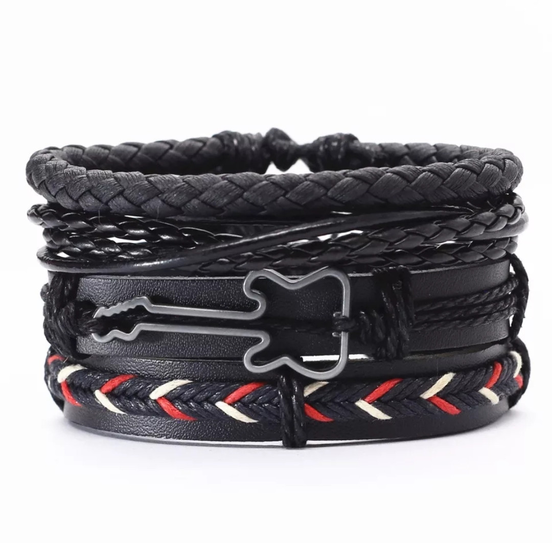 Браслет Zig Jewelry шкіряний чоловічий жіночий меломана гітариста
