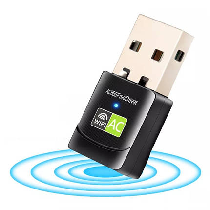 Usb Wifi адаптер 433 Мбіт/с двохдіапазонний 2.4 GHz - 5GHz RTL8811, фото 1