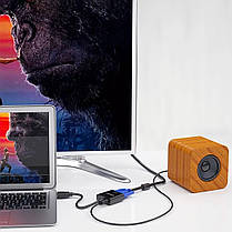 Перехідник конвертер HDMI to VGA Essager с 3.5 miniJack і додатковим живленням від USB, фото 6
