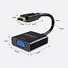 Перехідник конвертер HDMI to VGA Essager с 3.5 miniJack і додатковим живленням від USB, фото 6