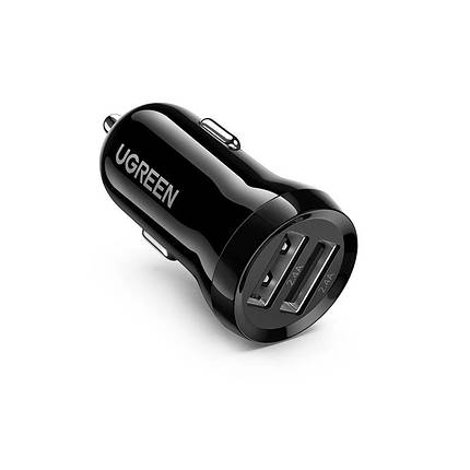 Автомобільний зарядний пристрій UGREEN 2 USB порту 2x2.4 Ампера, фото 1