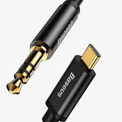 Кабель перехідник Type-C на 3.5 MiniJack AUX Baseus 1.2 метра, фото 1