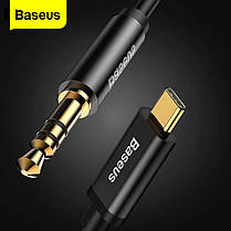 Кабель перехідник Type-C на 3.5 MiniJack AUX Baseus 1.2 метра, фото 3