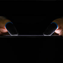Напальчники ігрові для смартфона FlyTouch чорний синій, фото 3