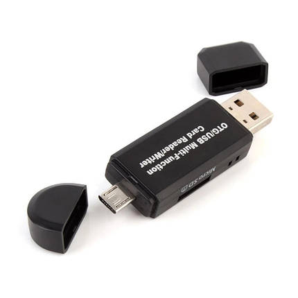 Кардрідер Lahead 4 в 1 OTG TF SD USB 2.0 MicroUSB, фото 1