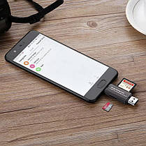 Кардрідер Lahead 4 в 1 OTG TF SD USB 2.0 MicroUSB, фото 3