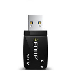 Дводіапазонний високошвидкісний WiFi адаптер EDUP 1300 Мбіт/с, USB3.0, 2.4 GHz - 5GHz (RTL8812BU)