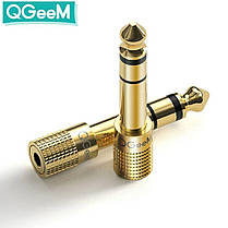 Перехідник QGeeM 3.5 адаптер на 6.35/6.5 jack аудіо адаптер, фото 3