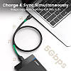 Кабель MicroUSB 3.0 DATA Cable Ugreen для корпусів SSD HDD до 4ТБ фотокамер 0.5 метра золоте напилення, фото 7