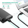 Кабель MicroUSB 3.0 DATA Cable Ugreen для корпусів SSD HDD до 4ТБ фотокамер 0.5 метра золоте напилення, фото 8