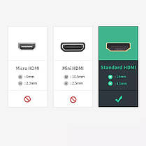 Перехідник HDMI - HDMI мама - мама Ugreen 4K 60 Гц підтримкою 3D 4K 2K гніздо - гніздо, фото 6