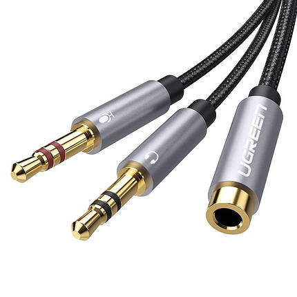 Аудіоразветвітель спліттер Ugreen 2 mini jack 3.5 mm - aux, фото 1