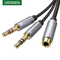 Аудіоразветвітель спліттер Ugreen 2 mini jack 3.5 mm - aux, фото 3