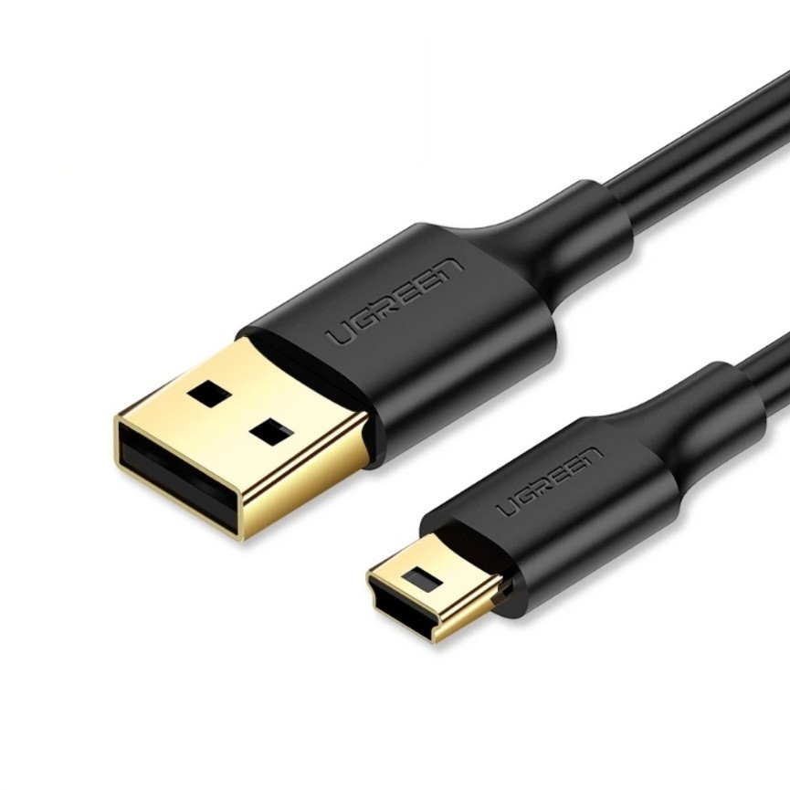Кабель USB - miniUSB UGREEN 1 метр 450 Мбіт/с чорний