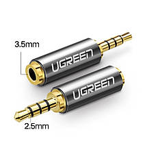 Перехідник аудіо адаптер Ugreen 2.5 mm штекер 3.5 мм роз'єм, фото 3