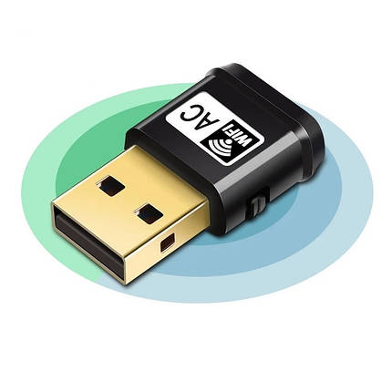 USB-Wifi адаптер 433Мбит/сек Мбіт/с дводіапазонний 2.4 GHz - 5GHz, фото 1