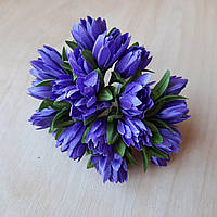 Тюльпани з тканини фіолетові 2 см - 20 шт..