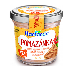 Hame пюре hamanek помазанка індичка з овочами 90г