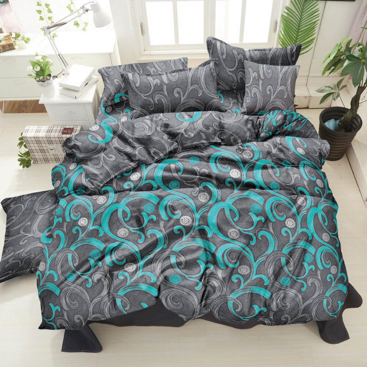 Постільна білизна Бязь 40-0979 Grey Blue