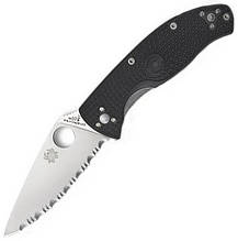 Ніж складаний Spyderco Tenacious серейтор (довжина: 197 мм, лезо: 86 мм), чорний FRN