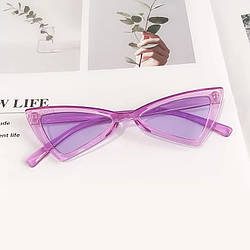 Дитячі трикутні стильні окуляри сонцезахисні Фіолетовий