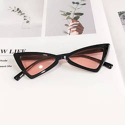 Дитячі трикутні стильні окуляри сонцезахисні Чорний з рожевим