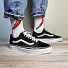 Чоловічі та жіночі Кеди Vans Old Skool Black White Classic кросівки Ванс Олд Скул чорно-білі Унісек В'єтнам, фото 6