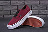 Жіночі кеди Vans Authentic "Red" (в стилі Ванс Олд Скул) бордові, фото 4