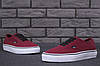 Жіночі кеди Vans Authentic "Red" (в стилі Ванс Олд Скул) бордові, фото 5