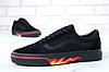 Чоловічі кеди Vans Old Skool Black Flame Повсякденні міські кеди з принтом Ванс Флейм полум'я чорні бавовна 42.5-27 СМ, фото 9