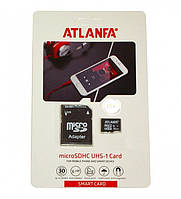 Карта памяти 4Gb Atlanfa microSDHC class 10 (adapter SD)