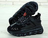 Жіночі кросівки Versace Chain Reaction 2 Chainz (в стилі Версаче) чорні, текстиль, замш 38-39 розмір, фото 5