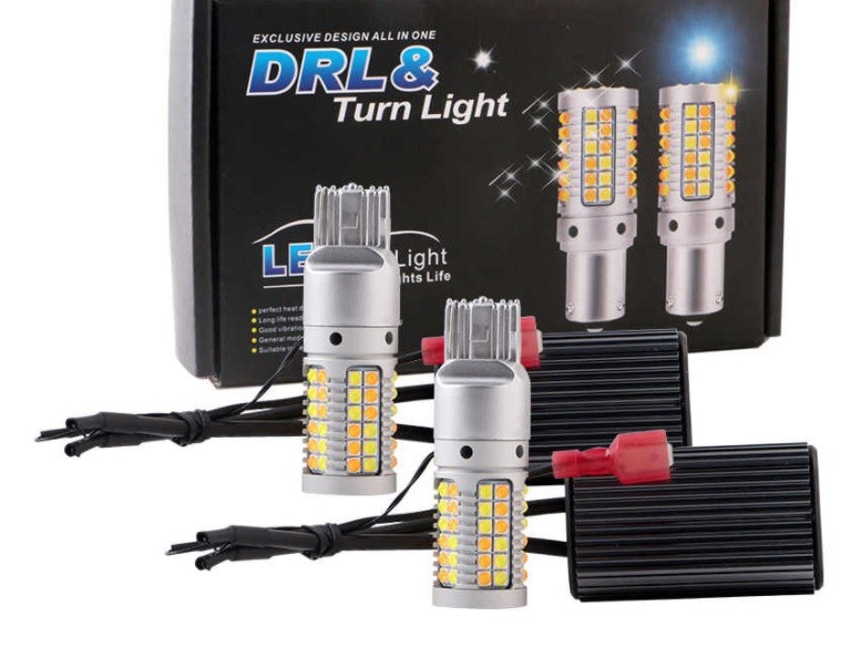 Дневные ходовые огни Дхо в поворотники с режимом функцией поворота 7440 ...