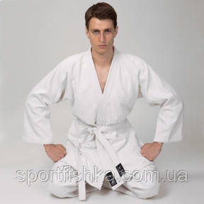 Кімоно для дзюдо MATSA бавовна-щільність 450 г на м2, зріст — 190 см, білий, фото 1