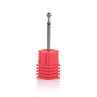 Фреза алмазна Nail Drill для оброблення кутикули "Шарик" 001 035R діаметр 3.5 мм ( червона насічка)