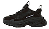 Кросівки чоловічі та жіночі Balenciaga Triple S Black взуття Баленсіага Тріпл З чорні багатошарова підошва Унісекс, фото 4