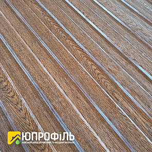 Профнастил фотопринт Золотий Дуб 3д, товщина 0.42 мм. для паркану під дерево, фото 2